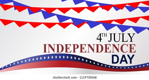 US Independent Day Vector Illustration. Suitable for greeting card, poster and banner.