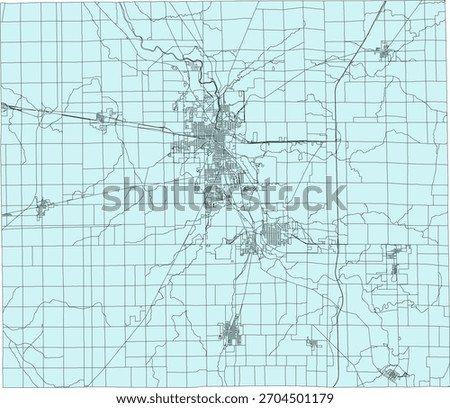 US Indiana State Grant County Vector Census Block 2020 vector Tabulation (Census) Block