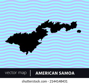 U.S Inhabited territories map. American Samoa vector map . you can use it for any needs.	