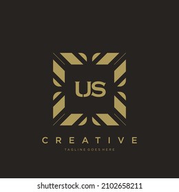 US Initial letter luxury ornament monogram logo template vector.