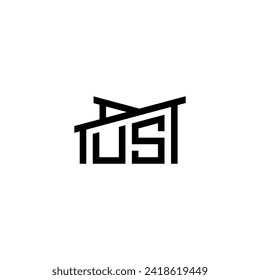 US Initial Letter in Real Estate Logo concept.eps US Initial Letter in Real Estate Logo concept