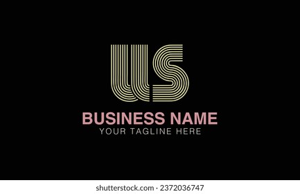 US initial logo | initial based abstract modern minimal creative logo, vector template image. luxury logotype , real estate homie . typography . initials 