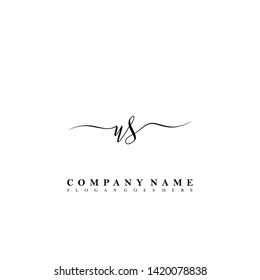 US Initial luxury handwriting logo vector