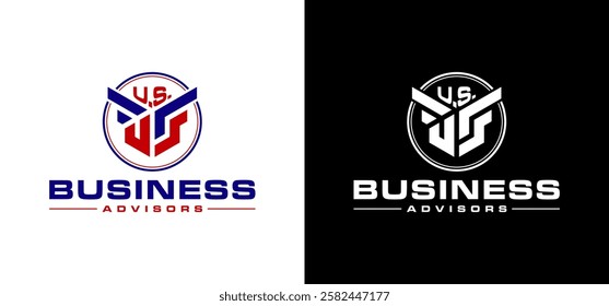 US Initials Company Vector Logo Template Illustration.