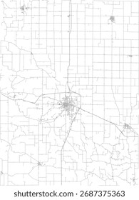 US Iowa State Henry County Roads vector 2024 for all roads