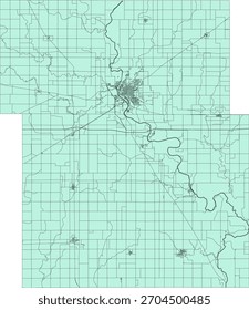 Bloco de Censo Vetor do Condado de Webster do Estado de Iowa EUA 2020 vetores Tabulação (Censo)