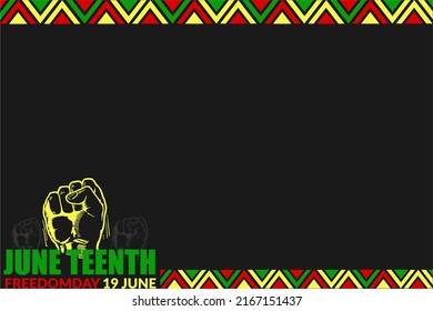 US juneteenth freedomday Background with sift , copy space area suitable to place on content with that theme