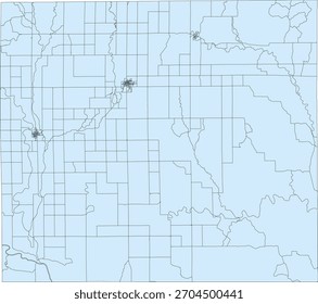 US Kansas State Comanche County Vetor Census Block 2020 vetor Tabulação (Censo) Bloco