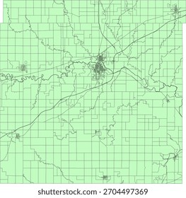 EUA Kansas Estado Franklin County Vetor Census Block 2020 vetor Tabulação (Censo) Bloco
