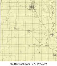 US Kansas State Labette County Vector Census Block 2020 vector Tabulation (Census) Block