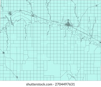 US Kansas State Mitchell County Vector Census Block 2020 vector Tabulation (Census) Block