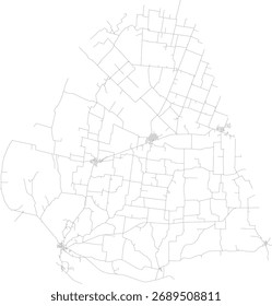 US Kentucky State Ballard County Roads vector 2024 for all roads