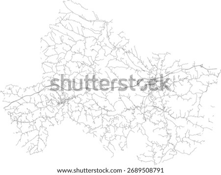 US Kentucky State Carter County Roads vector 2024 for all roads