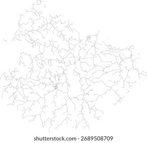 US Kentucky State Elliott County Roads vector 2024 for all roads