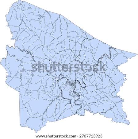 US Kentucky State Johnson County Vector Census Block 2020 vector Tabulation (Census) Block