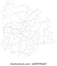 US Kentucky State Knott County Roads vector 2024 for all roads