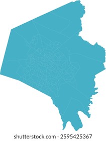 US Kentucky State Lexington City Census Block Groups 2020 Vector Map