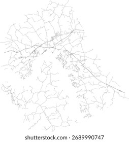 US Kentucky State Vector de Carreteras del Condado de Lyon 2024 para todas las carreteras
