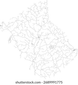 US Kentucky State Owen County Roads vector 2024 for all roads