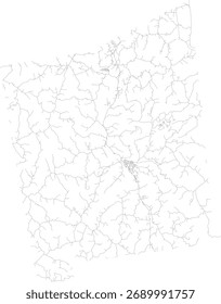 US Kentucky State Pendleton County Roads vector 2024 for all roads