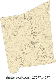 US Kentucky State Pendleton County Vector Census Block 2020 vector Tabulation (Census) Block