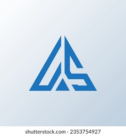 US letter logo creative design. US unique design.
