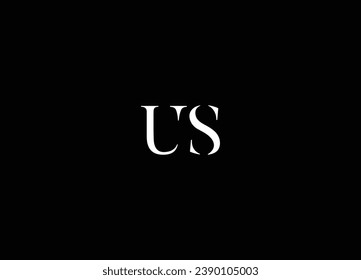 US  letter logo design and initial logo