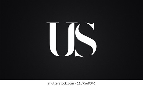 US Letter Logo Design Template Vector