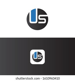 US Letter Logo Design Template Vector