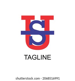 US letter logo vector, for free design.