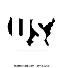 US Logo. United State Logo. Vector Logo Design Elements Black