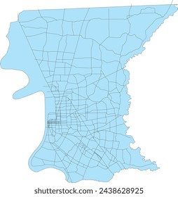 US Louisiana East Baton Rouge Parish Baton Rouge City Map with Major Street Plan