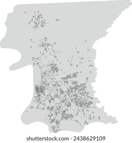 US Louisiana East Baton Rouge Parish Baton Rouge City Map with Sidewalk