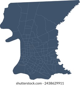 US Louisiana East Baton Rouge Parish Baton Rouge City Census Tracts Karte