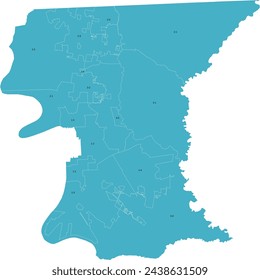 US Louisiana East Baton Rouge Parish Baton Rouge City Map with Tax Ward and Section