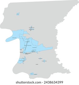 US Louisiana East Baton Rouge Parish Baton Rouge Economic Development Districts Map