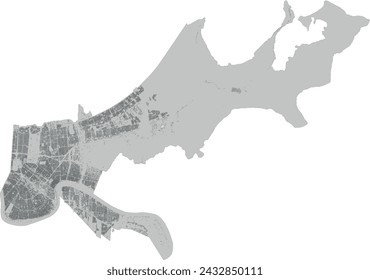 US Louisiana State New Orleans Stadtplan mit Gebäudegrundriss_2024