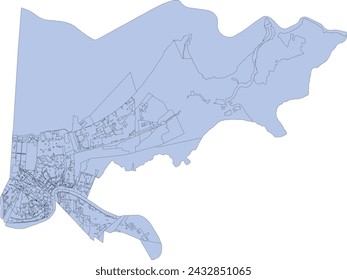 US Louisiana State New Orleans City Map with Zoning District 2024