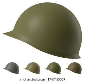 US M1 military helmet isolated on white background