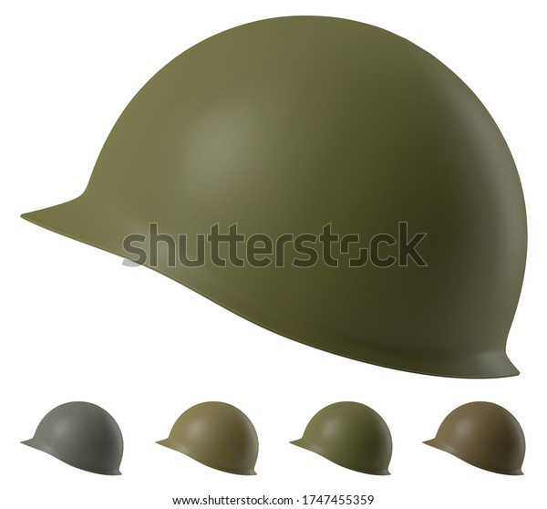 Us M1 Military Helmet Isolated On Stock Vector (Royalty Free ...