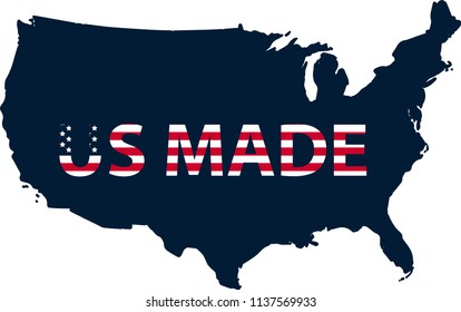 US Made. Made in United States of America stamp. Vector stamp Illustration