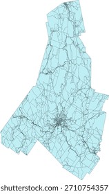 Bloque del censo de Vectores del condado de Androscoggin del estado de Maine de EE. UU. Bloque de tabulación de Vectores (censo) de 2020