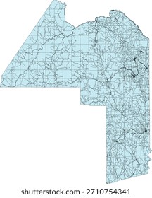 US Maine State Arostook County Vetor Census Block 2020 vetor Tabulação (Censo) Bloco