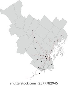 US Maine State Portland Area Comprehensive Transportation System PACTS-Connect 2045 Priority Centers and Priority Corridors