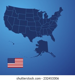 US map cover vector