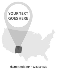 US Map - New Mexico with Location Pin on it