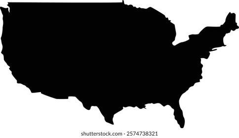 US Map silhouette icon design