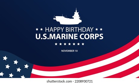 U.S. Marine Corps Birthday background with copy space area. suitable to use on marine corps event svg