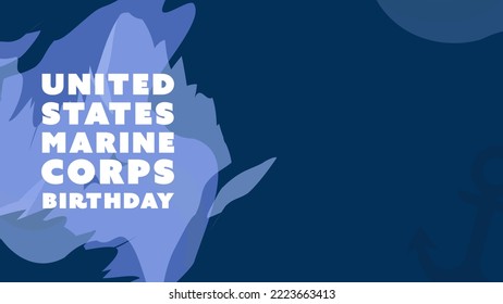 US Marine Corps Birthday Background with white space area.