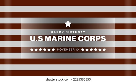 US Marine Corps Birthday Background with white space area.